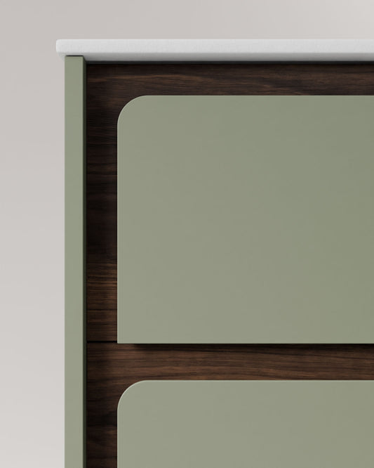 Indico 2 Schubladen Kitami-Grün