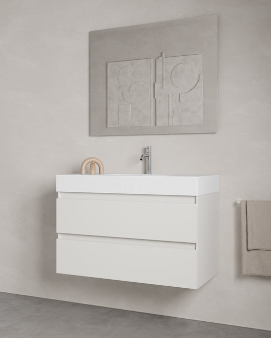 Zuri 2 Schubladen weiß cube