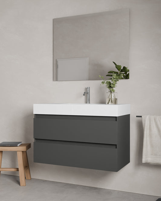 Zuri 2 Schubladen aschgrau cube