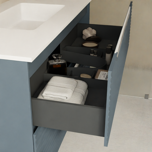 Kairo 2 Schubladen meerblau cube