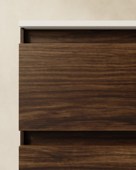 Zuri 2 Schubladen nussbaum cube