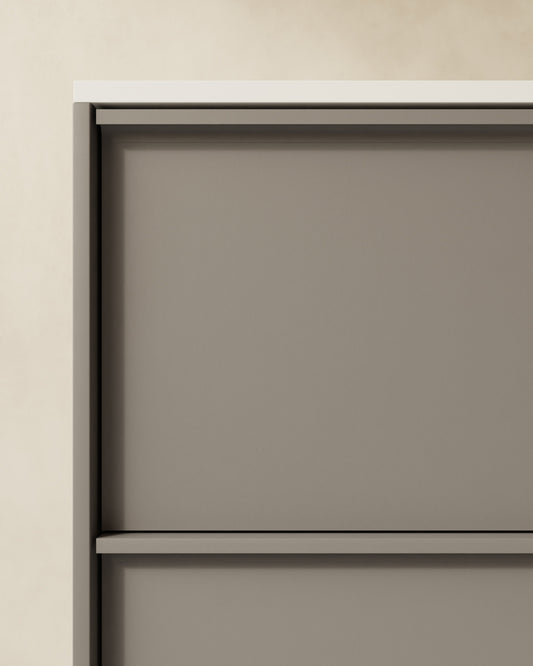 Loira 2 Schubladen dunkelgrau cube