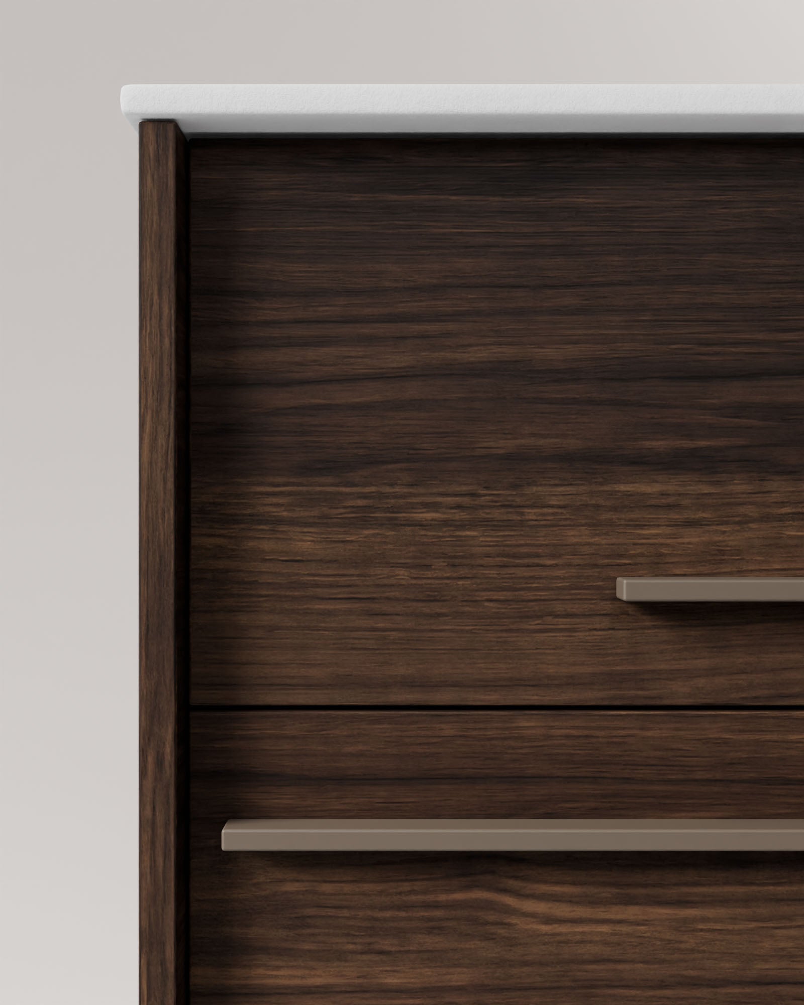 Aqua 2 Schubladen Nussbaum Quarz