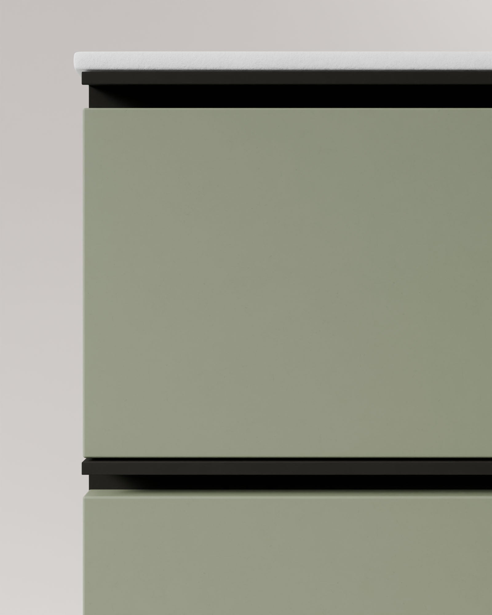 Granada 2 Schubladen Kitami-Grun Schwarz