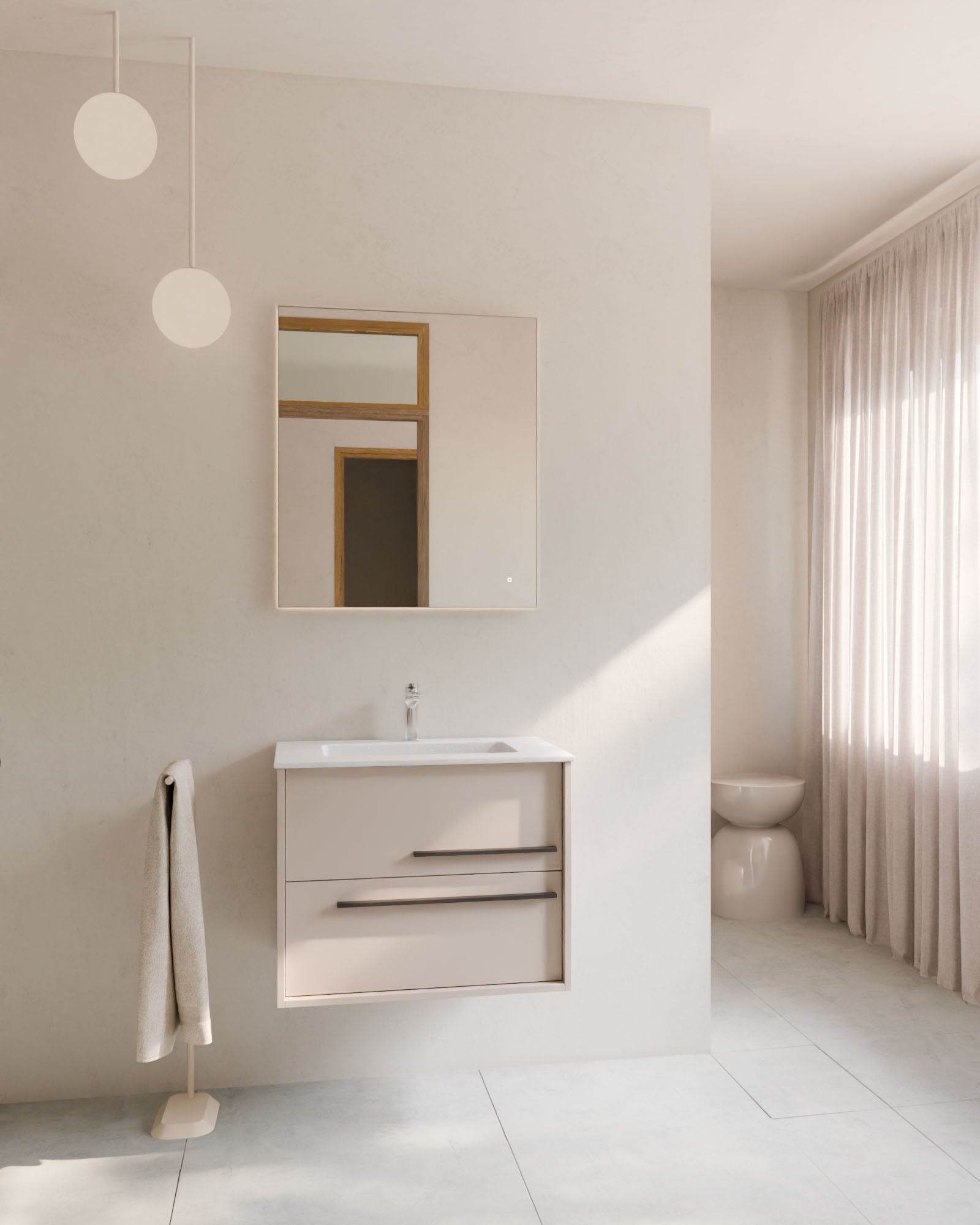 Aqua 2 Schubladen Taupe Graphit