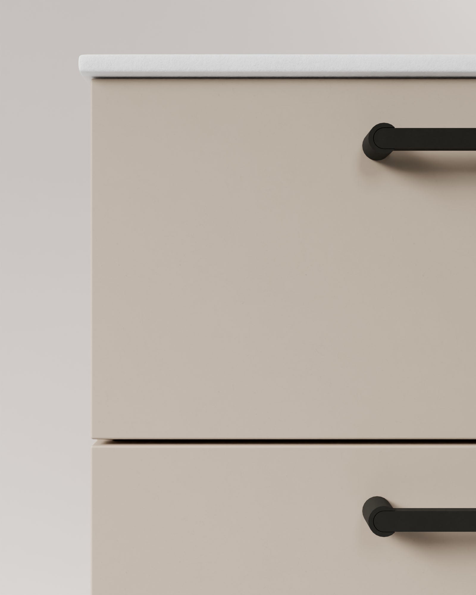 Stelo 2 Schubladen Taupe Schwarz