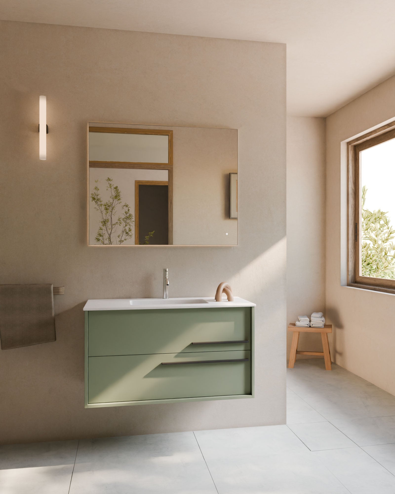 Aqua 2 Schubladen Kitami-Grun Graphit