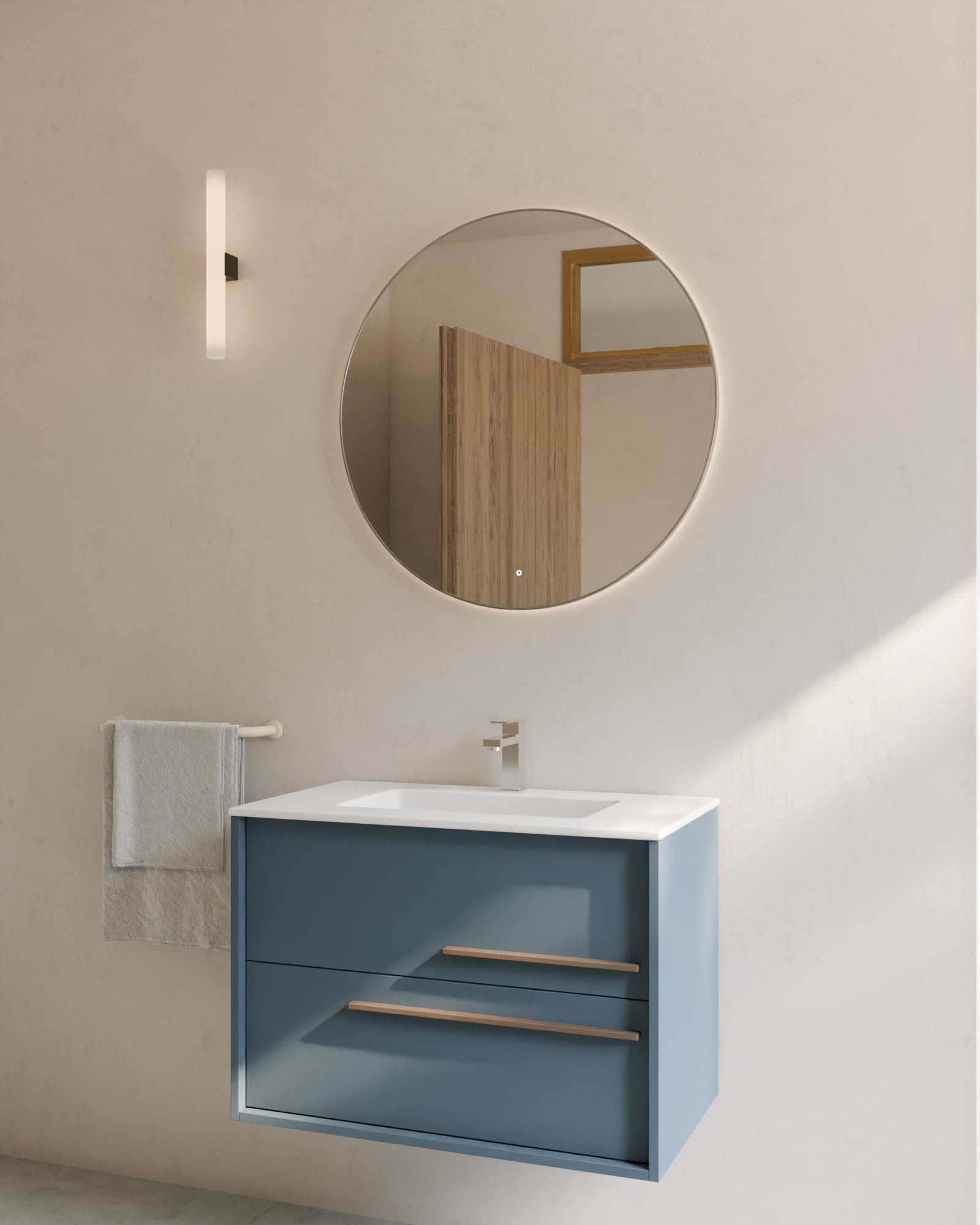 Aqua 2 Schubladen Meerblau Quarz