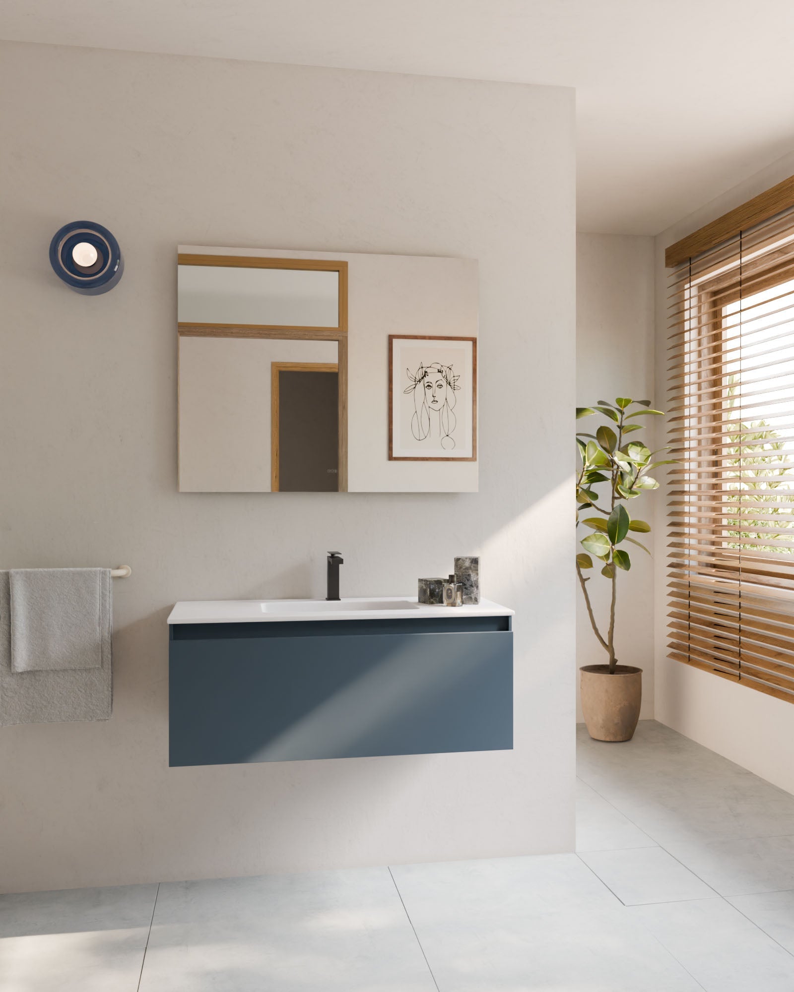 Zuri 1 cajón azul brisa