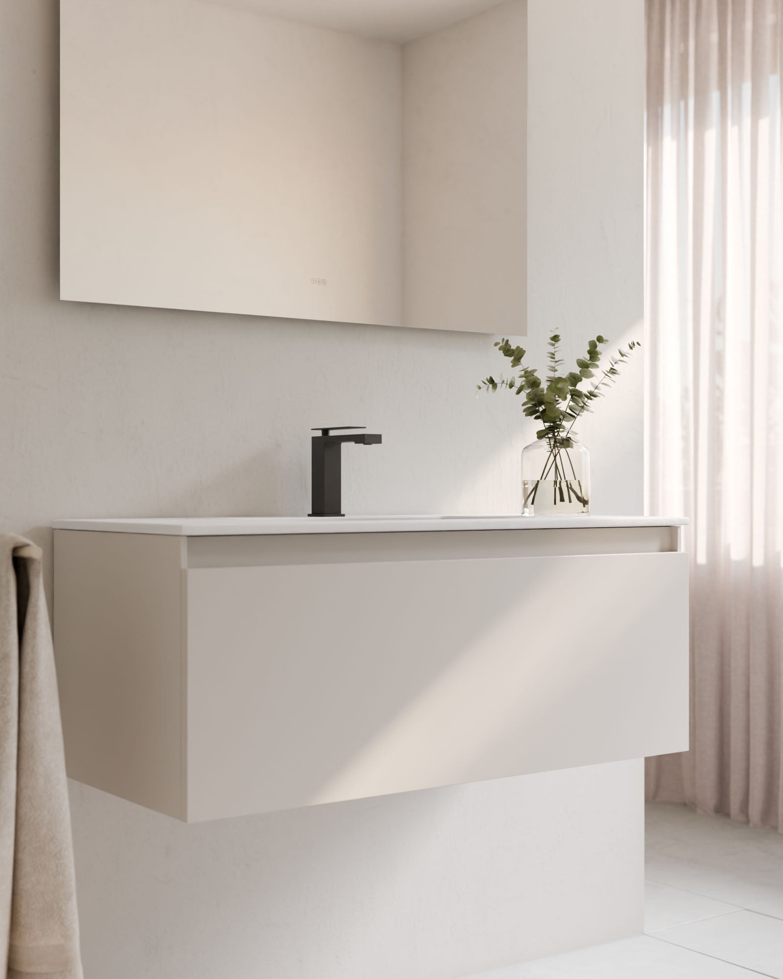 Zuri 1 cajón blanco