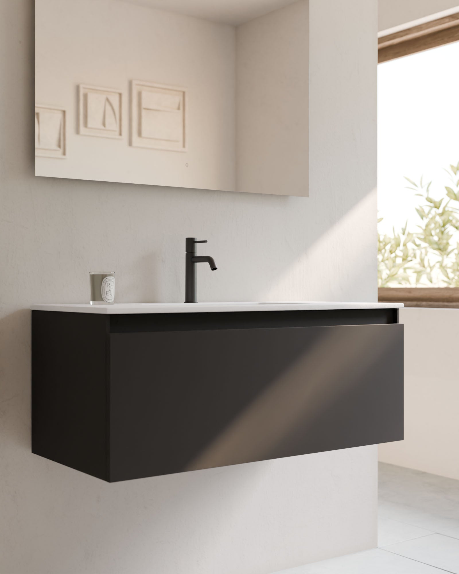 Zuri 1 cajón gris ceniza