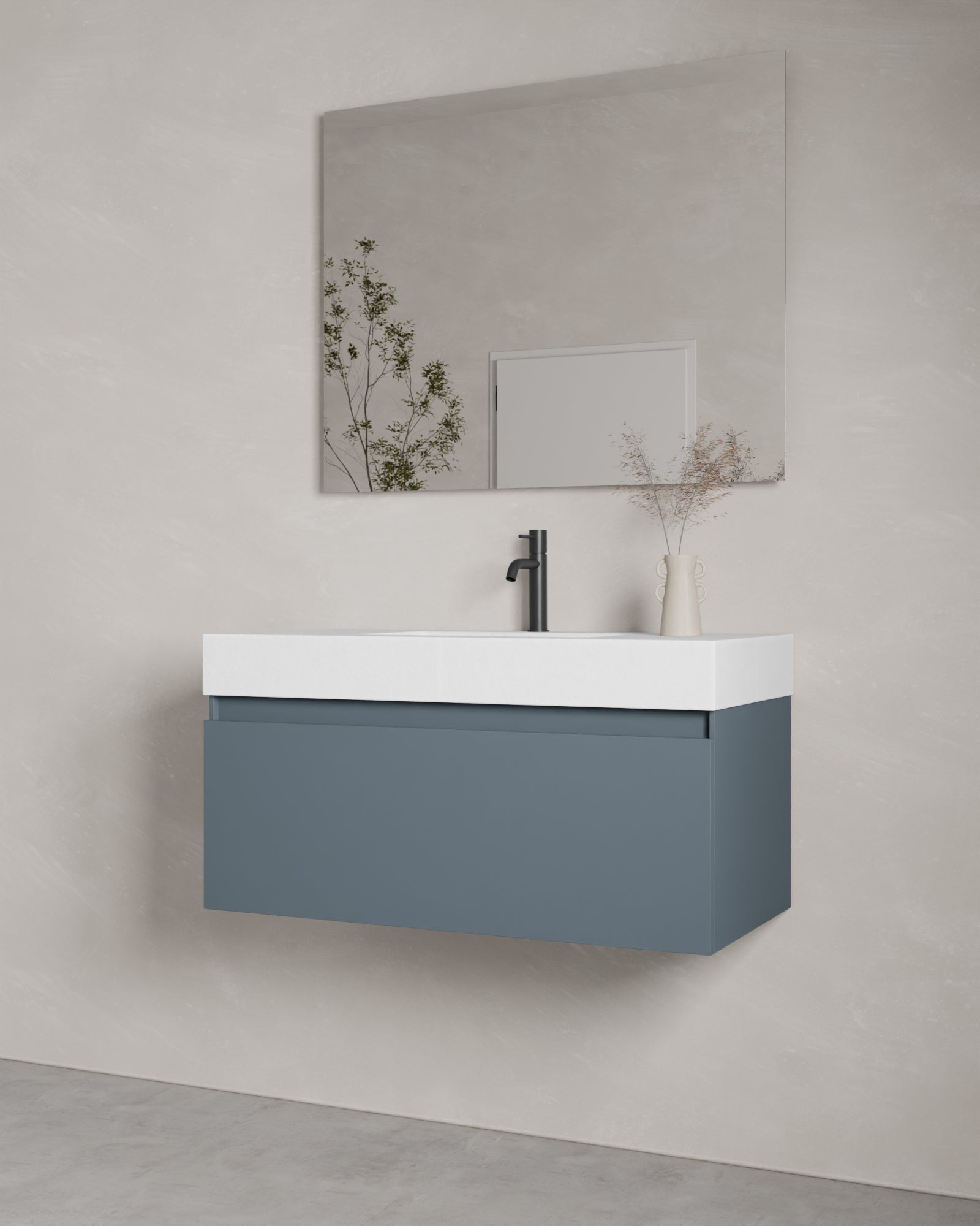 Zuri 1 cajón azul brisa cube