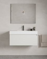 Zuri 1 cajón blanco cube
