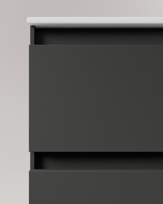 Zuri 2 Schubladen aschgrau cube