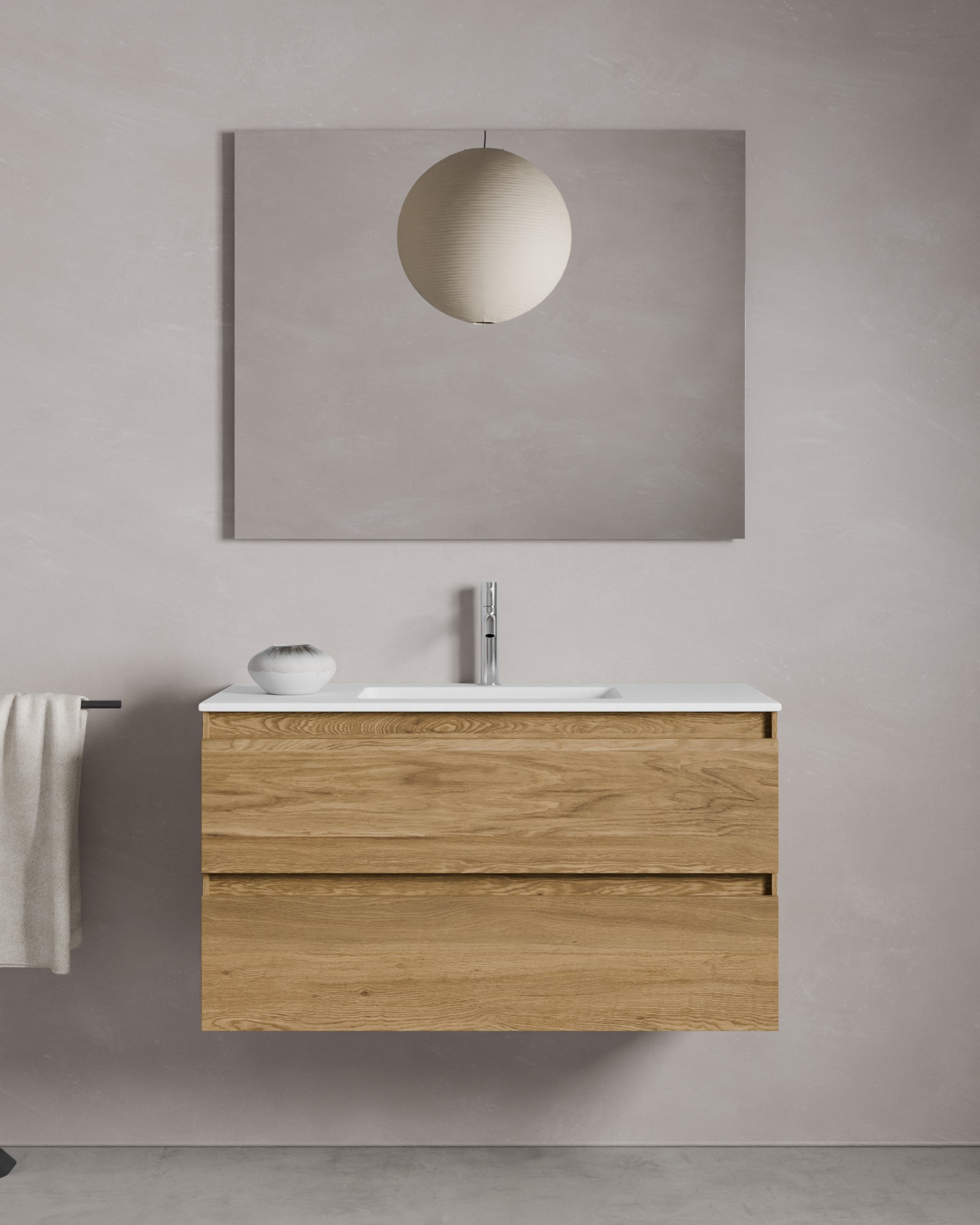 Zuri 2 cajones roble natural