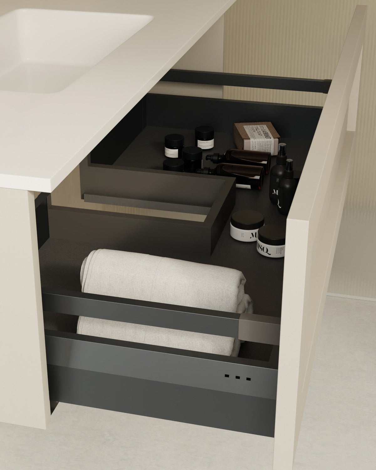 Tera 1 tiroir Blanc Mat – vue 4