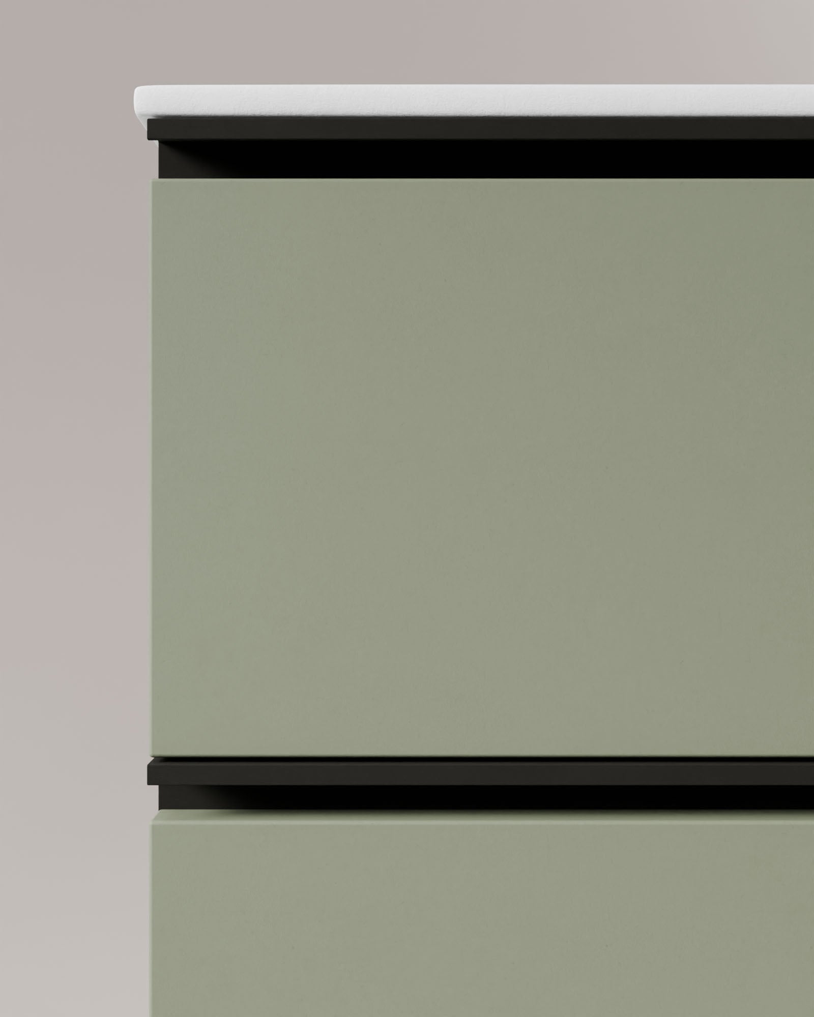 Granada 2 Schubladen Kitami-Grun Schwarz