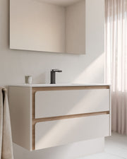 Cyra 2 cajones blanco roble marfil