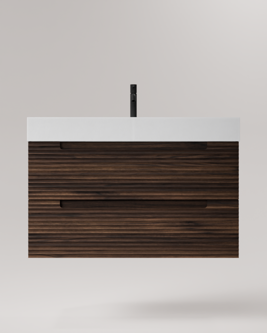 Cubo Cairo de nogal con 2 cajones