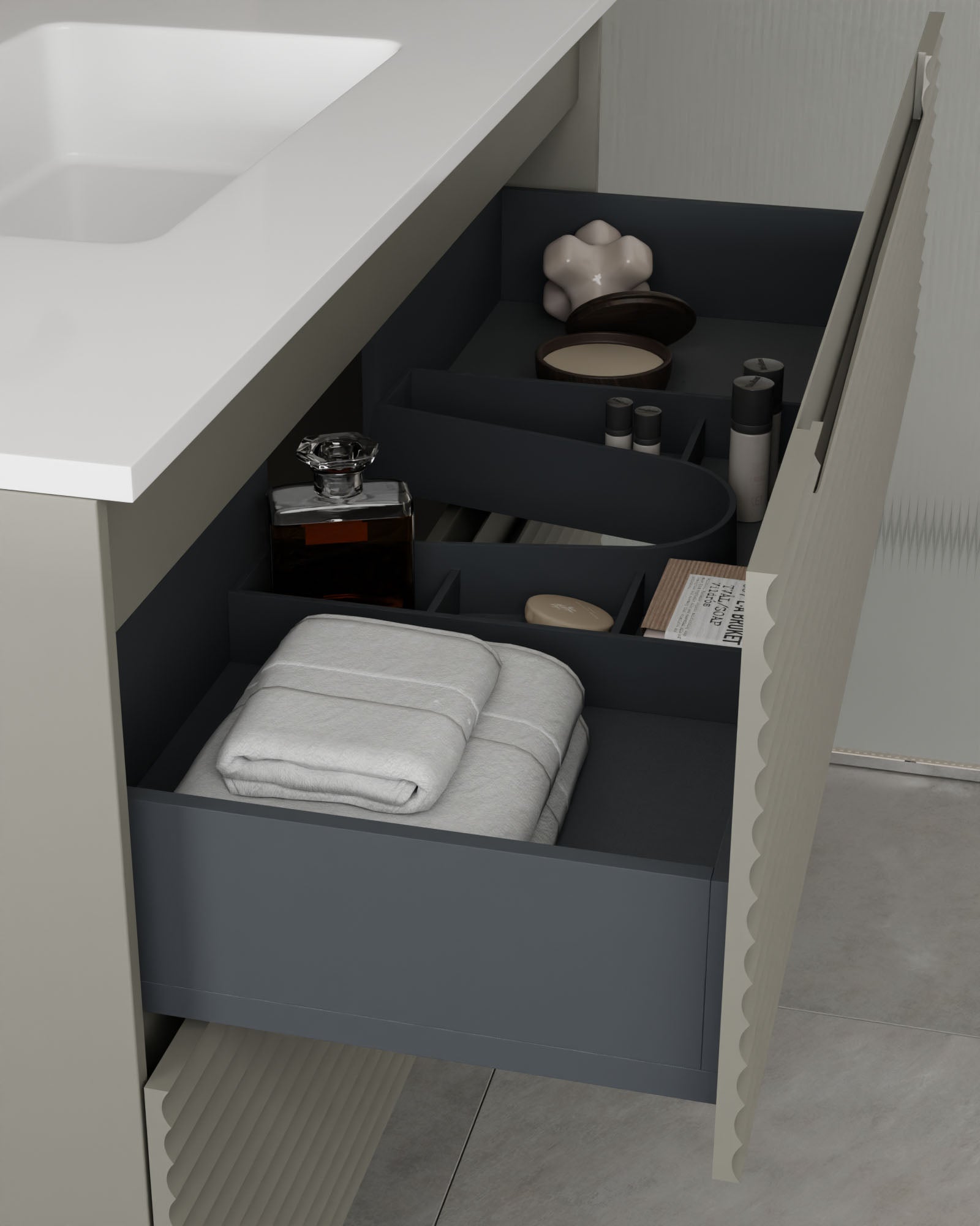Kairo 2 Schubladen Quarz