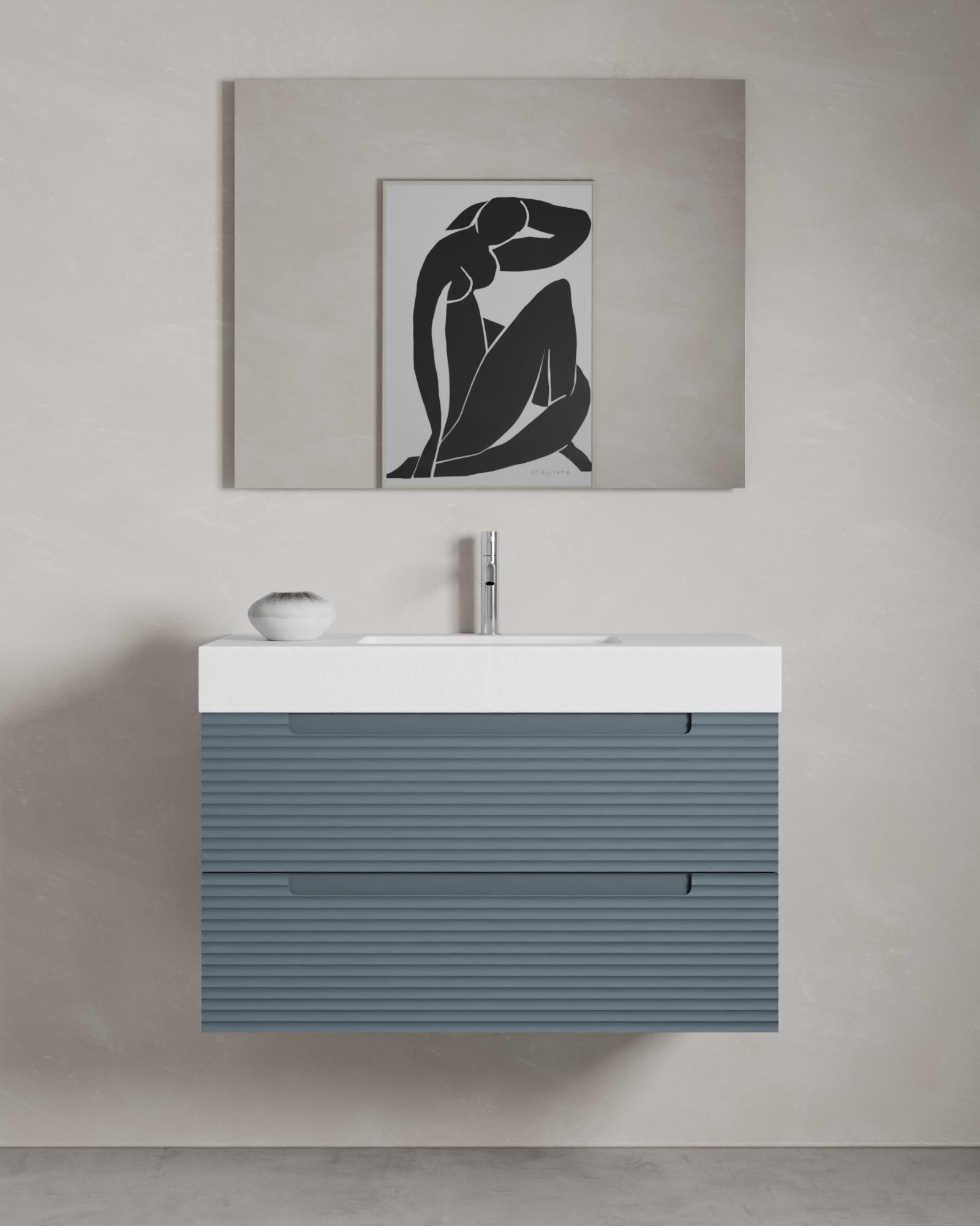 Kairo 2 Schubladen meerblau cube