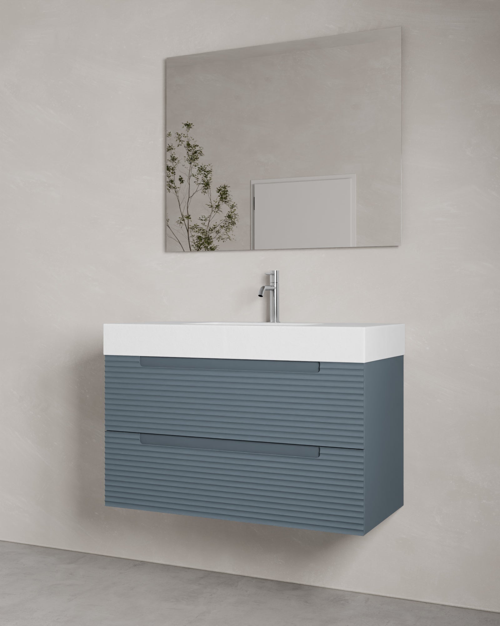 Kairo 2 Schubladen meerblau cube