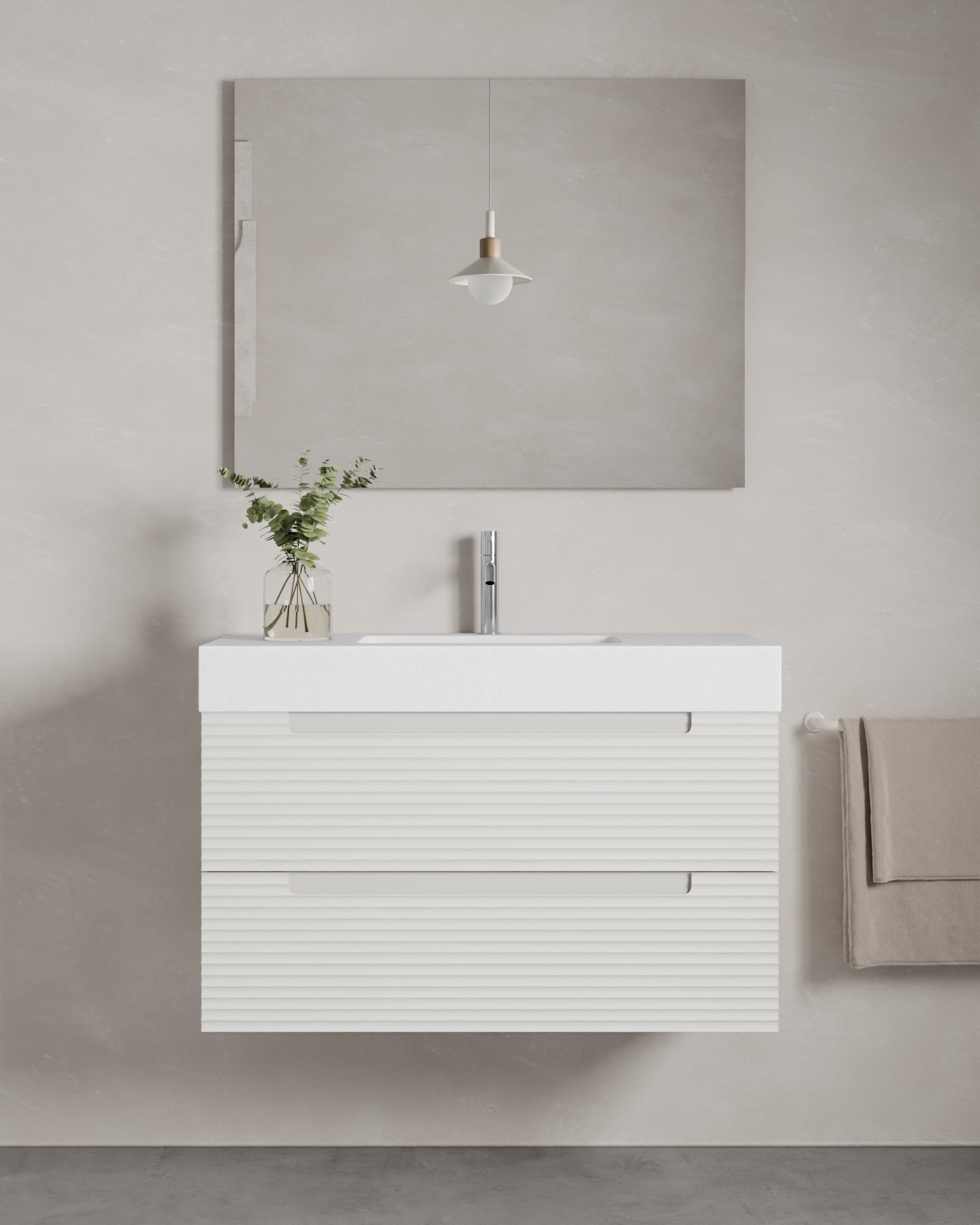 Kairo 2 cajones blanco cube