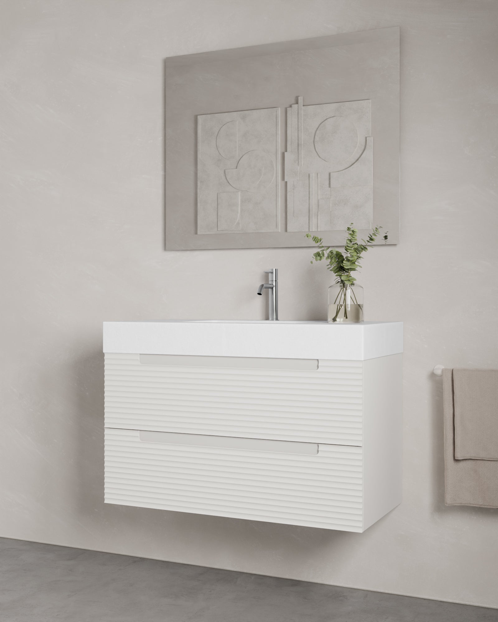 Kairo 2 cajones blanco cube