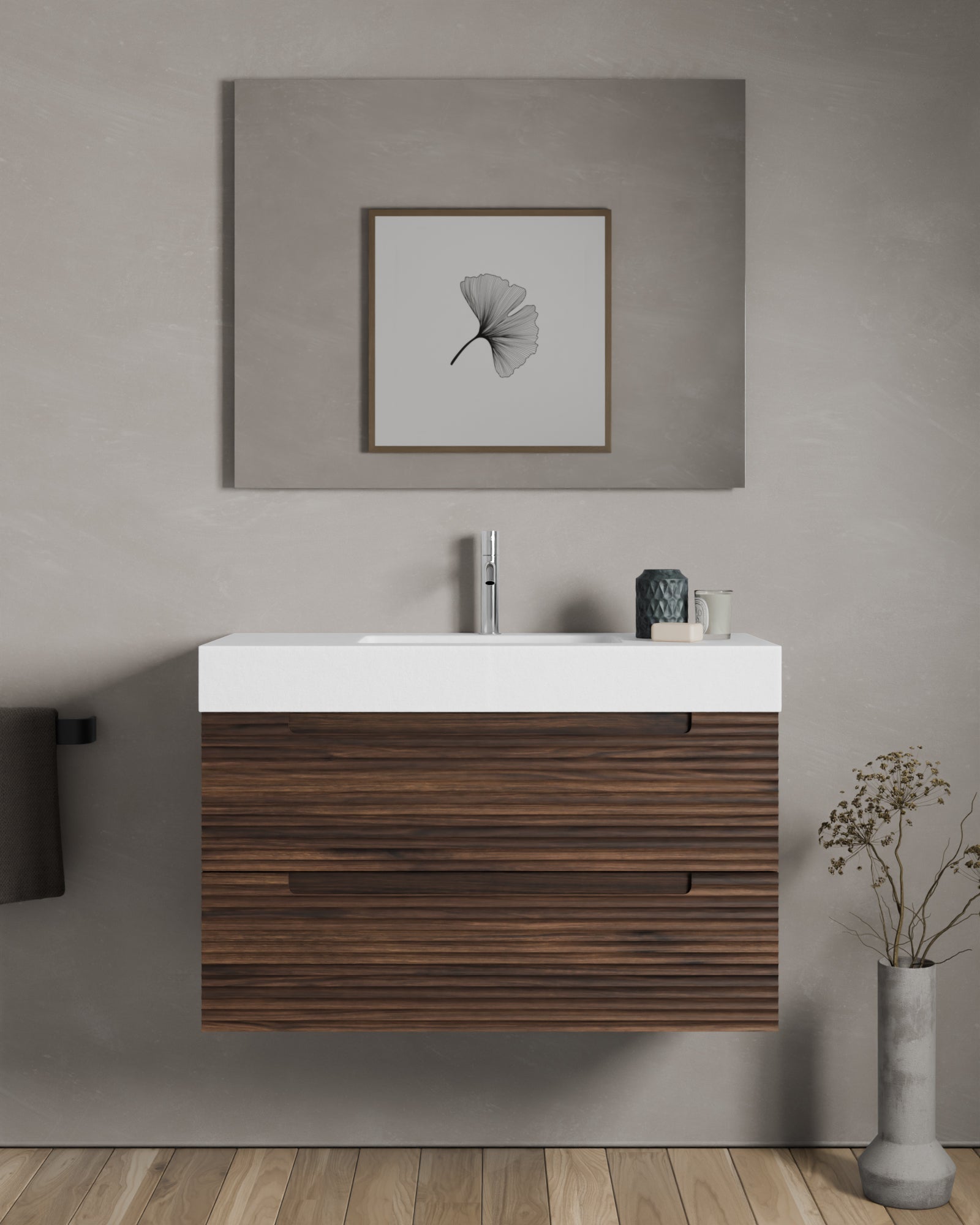 Kairo 2 Schubladen nussbaum cube