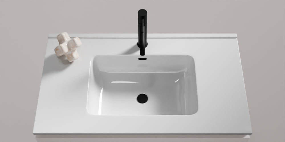 Kivan Schurze 2cm 1 Waschtisch Weiß