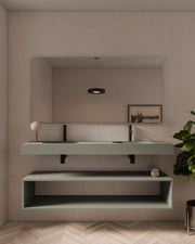 Aris lavabo mural ovale sauge Double vasque