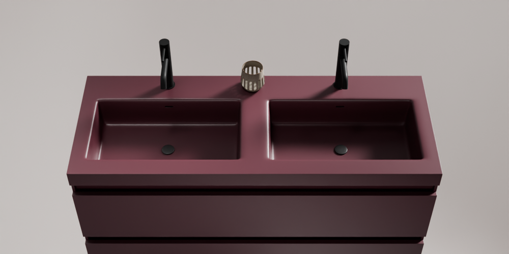 Ardelia Vasque Bordeaux Double vasque