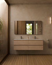 Zuri 4 tiroirs Double vasque Chene Ivoire
