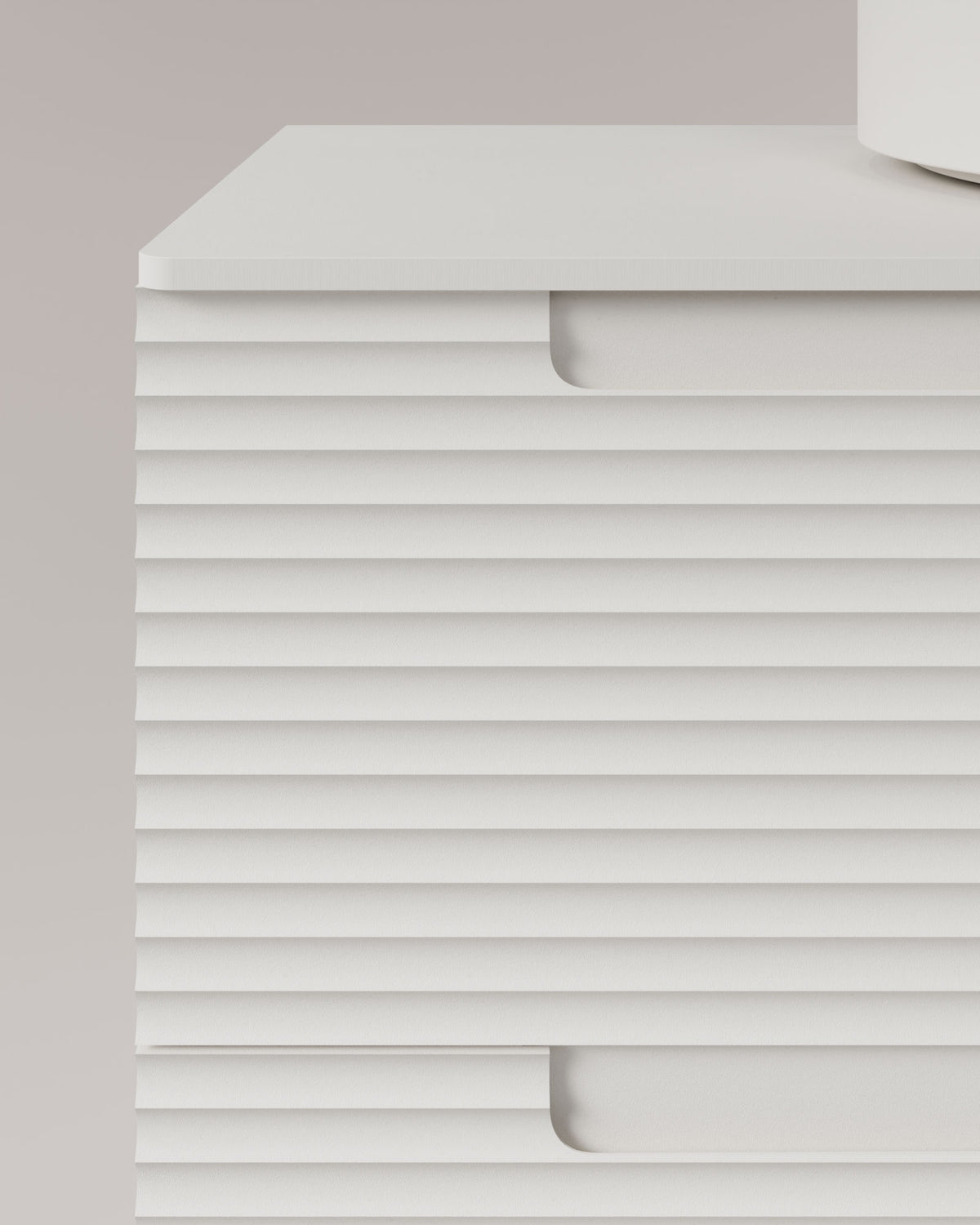 Kairo 2 cajones blanco – con encimera Blanco, vista de detalle