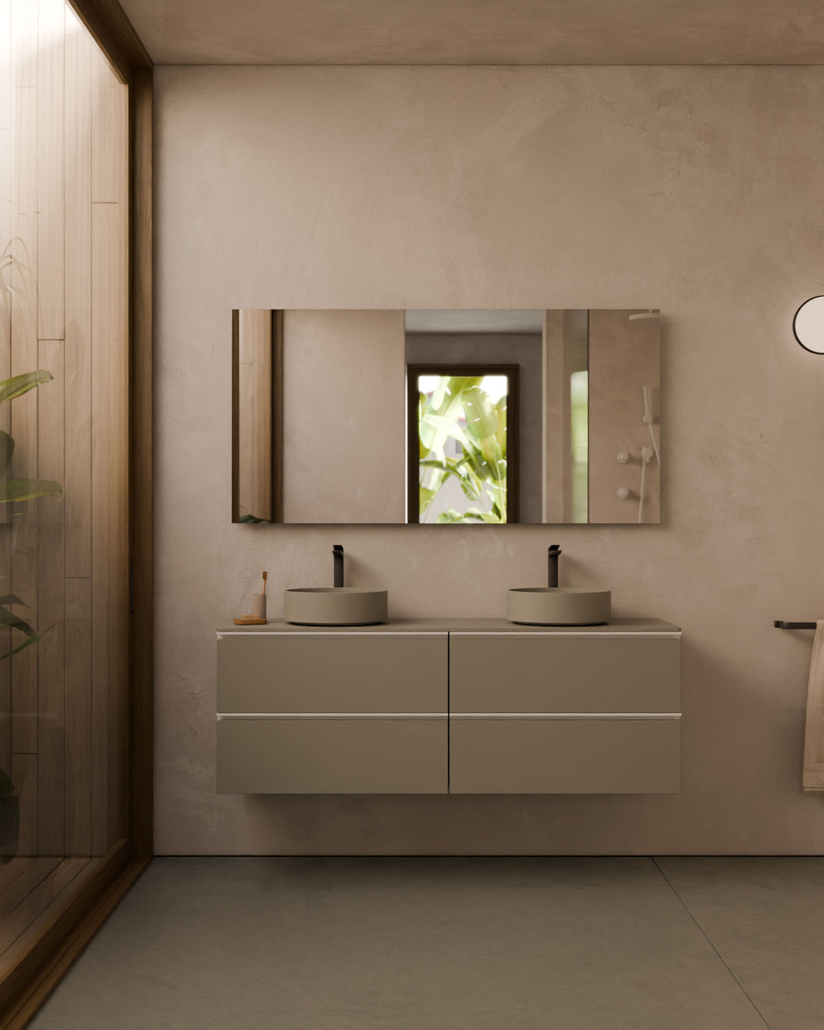 Ronda 4 cajones Doble seno Cuarzo Blanco – con encimera Cuarzo, vista frontal