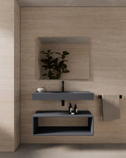 Aris lavabo mural ovale Anthracite simple vasque